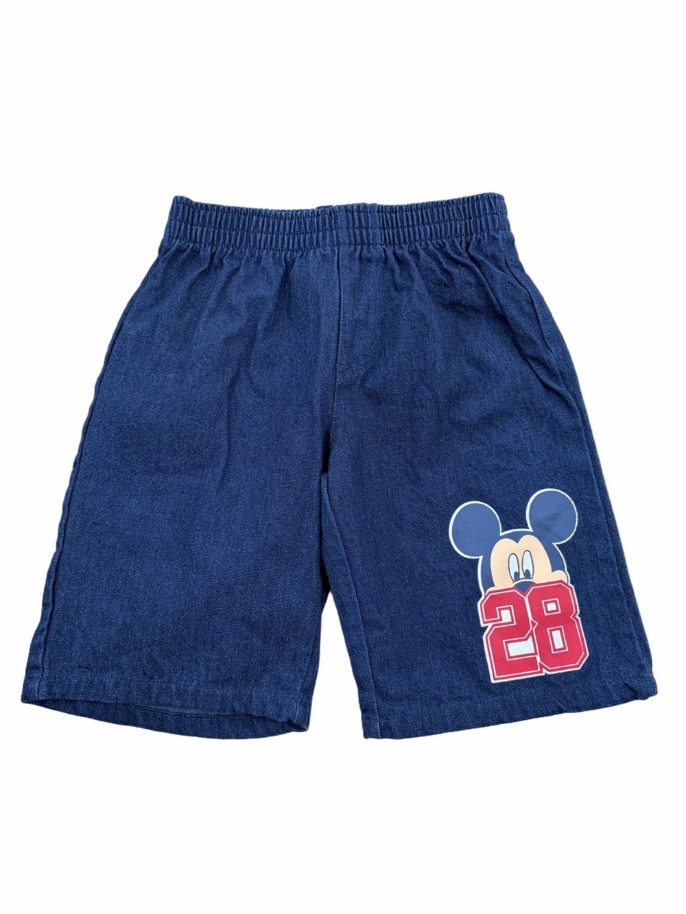 Vintage Disney Size 5T Mickey Mouse Pull On Lightweight Denim Shorts